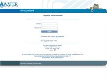 Tablet Screenshot of eprocurement.watercorporation.com.au